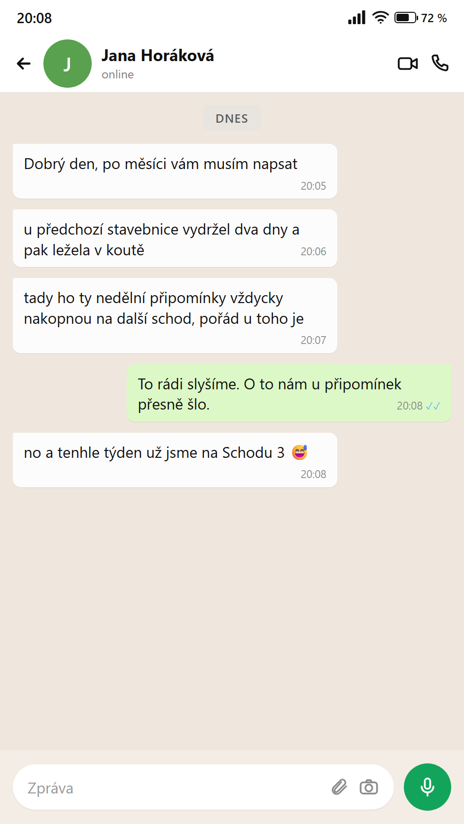 Zpráva od rodiče — nadšení vydrželo měsíc