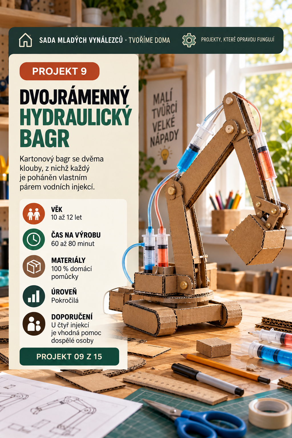 Dvojramenný hydraulický bagr