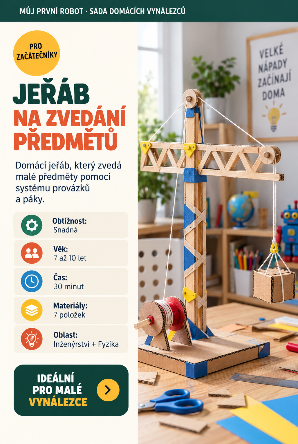 Jeřáb na zvedání předmětů