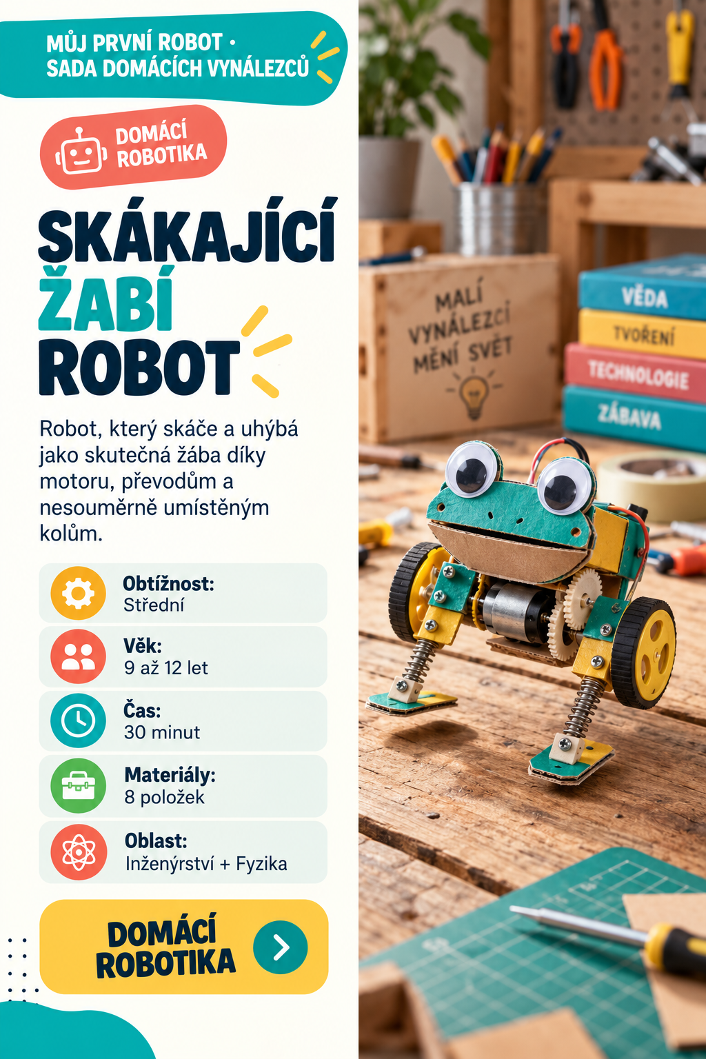 Skákající žabí robot